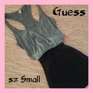 Guess Racerback Tank Dress Black & Gray szS